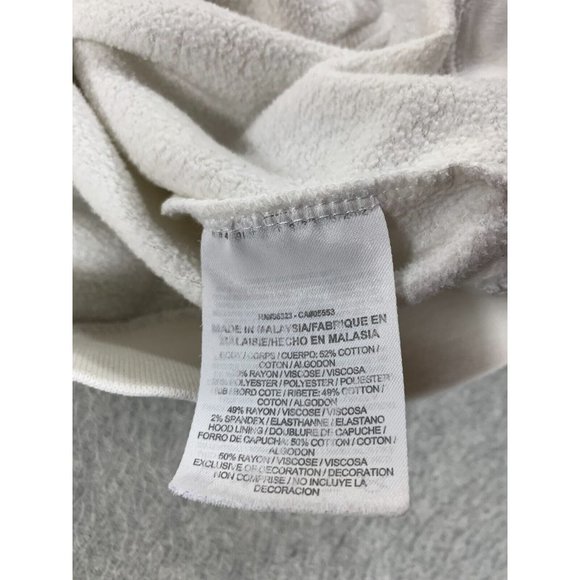 Nike‎ Just Do It Blue Label Cowl Neck Hoodie Sweatshirt (Women's Large) White - Picture 12 of 13